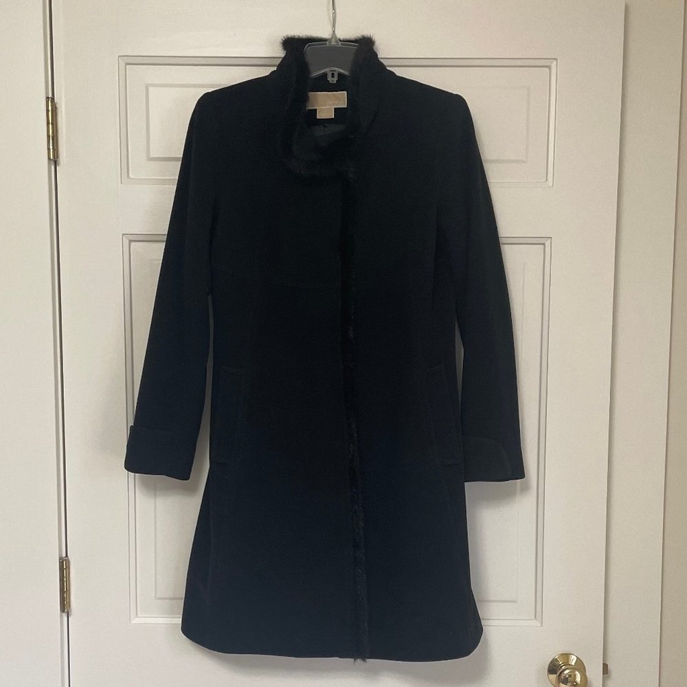 Michael Kors Mink Trimmed Coat